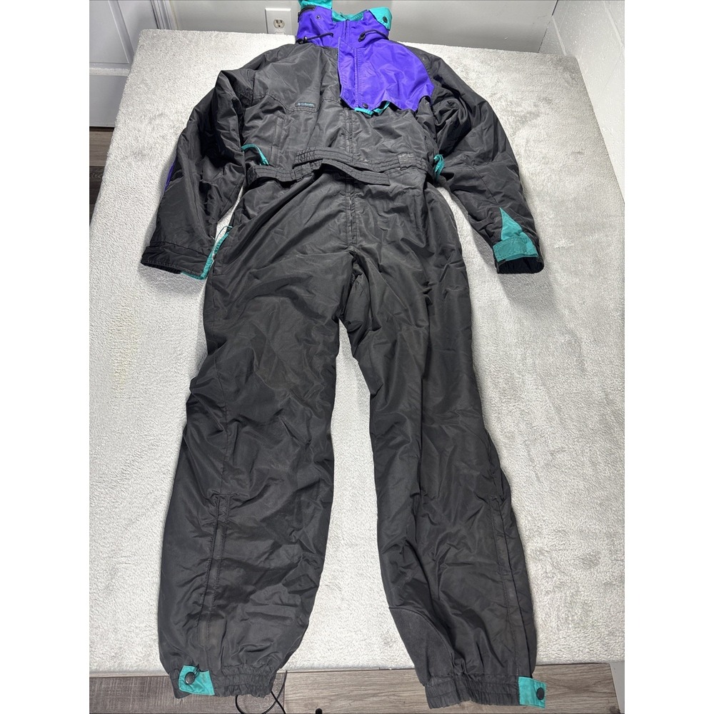 Columbia Men's Ski Suit One Piece Snowsuit Snow Bib Jumpsuit Retro *READ*